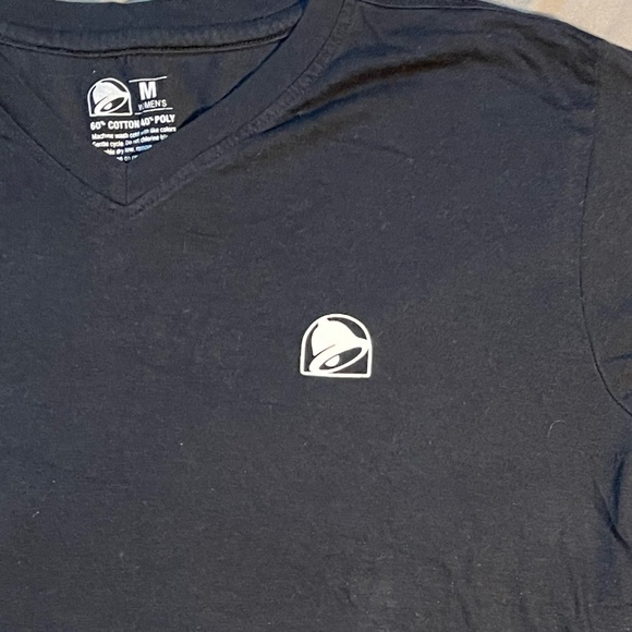 Women's Taco Bell V-Neck Graphic Tee Employee SWAG Work Uniform Medium - Picture 3 of 5